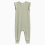 Maci Flutter Tank Romper - Mint Polka - 6 - 12 Months
